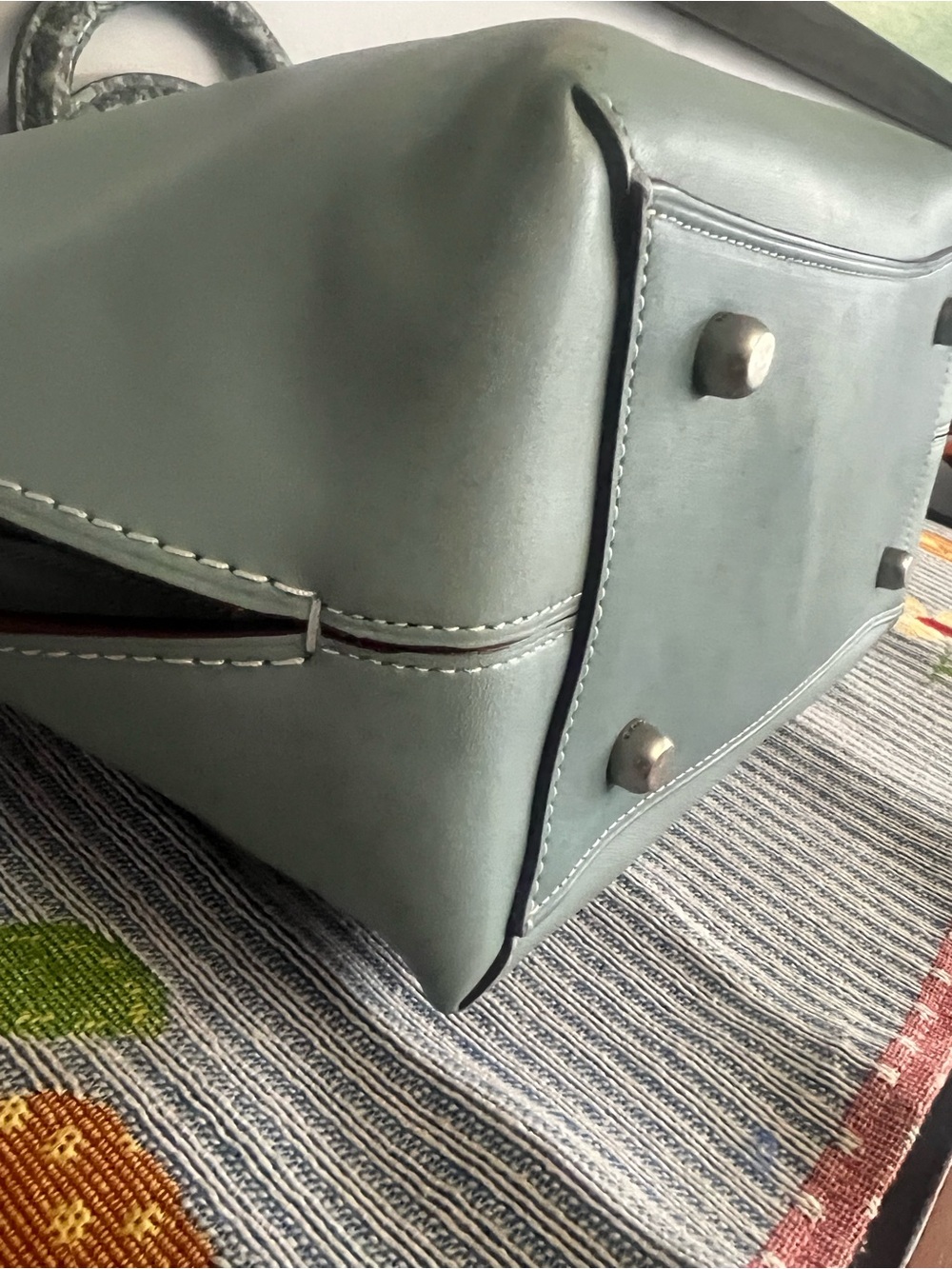 Coach 1941 Dakotah with Colorblock Snakeskin Detail Leather Satchel - Picture 11 of 13
